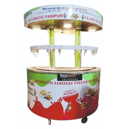 18 Nozzle Panipuri Machine With Serving Counter - Dimension (L*W*H): 5 X 2.4 X 6.5 Foot (Ft)