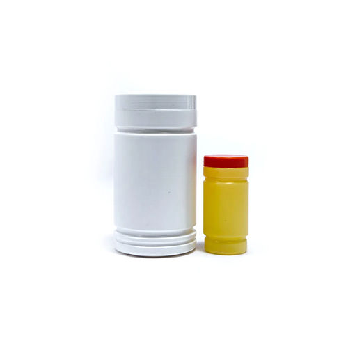 Plastic Round Container - Color: White & Yellow