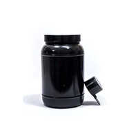Black Whey Protein Plastic Powder Jar