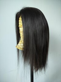 200 Density Women Raw Unprocessed Virgin Natural Straight Long and Short Human Hair Topper Wig