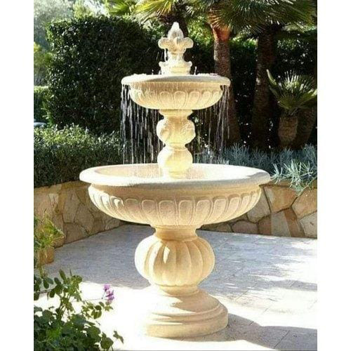 Stone Yellow Water Fountain