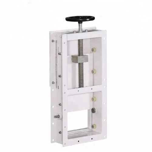 Manual Slide Gate Hand Wheel Type - Color: White