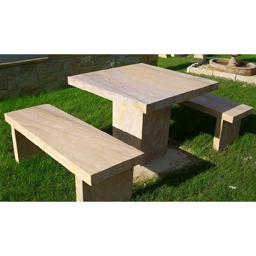 Garden Stone Bench - Color: As Per Requirement