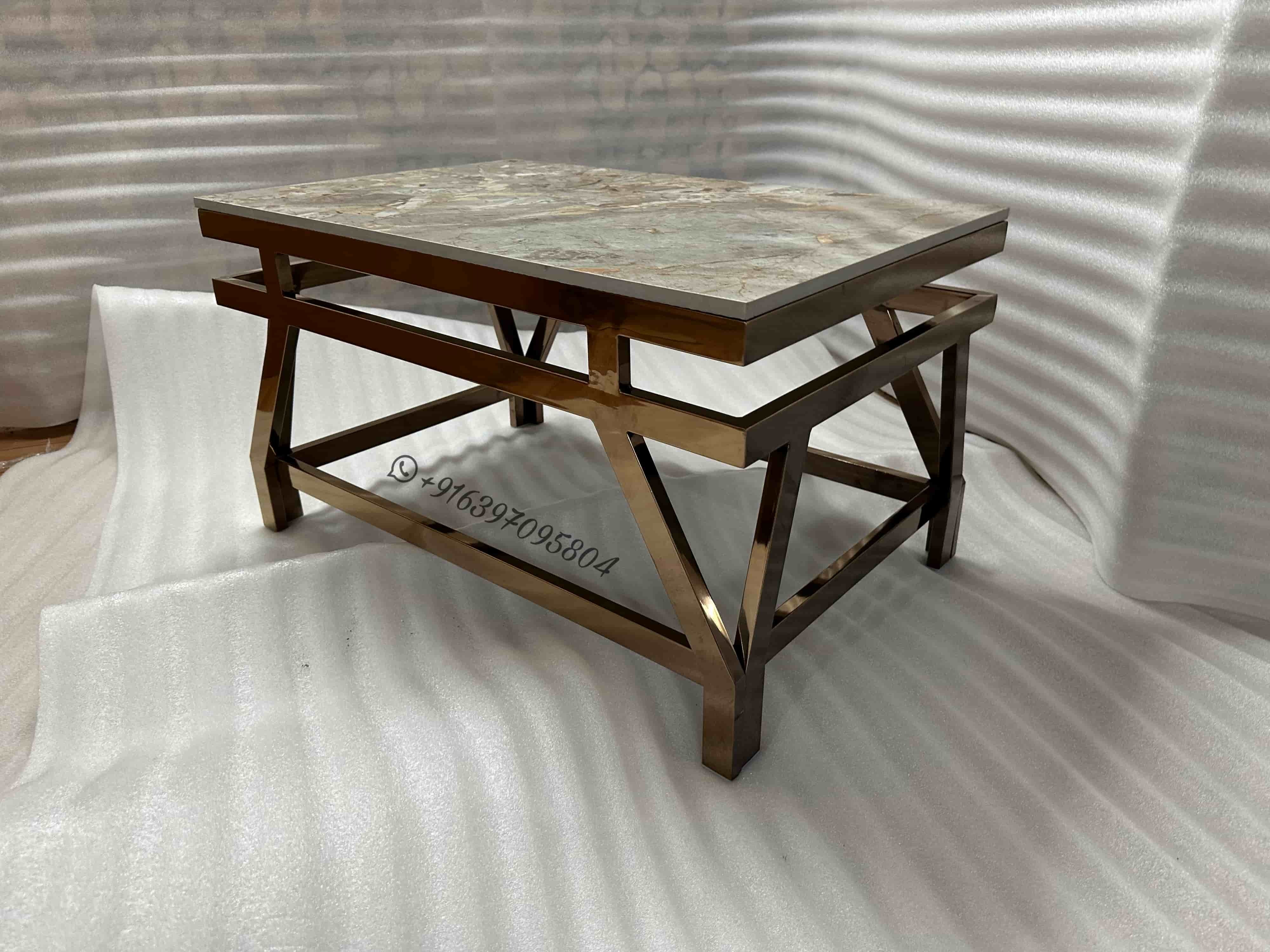 SS Center table with marble