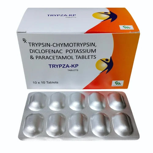 Trypsin Chymotrypsin Diclofenac Potassium And Paracetamol Tablets - Drug Type: General Medicines