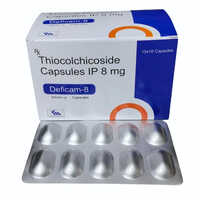 Thiocolchicoside Capsules - 8mg Dosage | General Medicine For Muscle Spasms, Easy To Swallow, Store In Dry Place