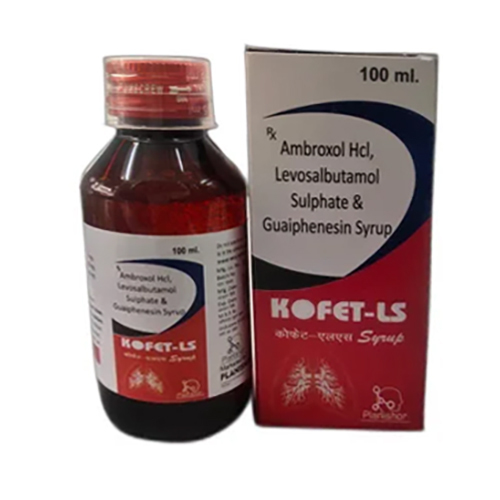 100ml Ambroxol HCL Levosalbutamol Sulphate And Guaiphenesin Syrup