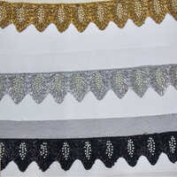 Zari Laces - Silk Fabric With Stone Embellishments | One-sided, Intricate Embroidered Patterns In Various Colors