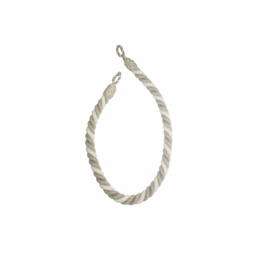 Rope curtain tieback
