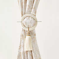 Harmony Collection Curtain Ring Holdback - Color: White
