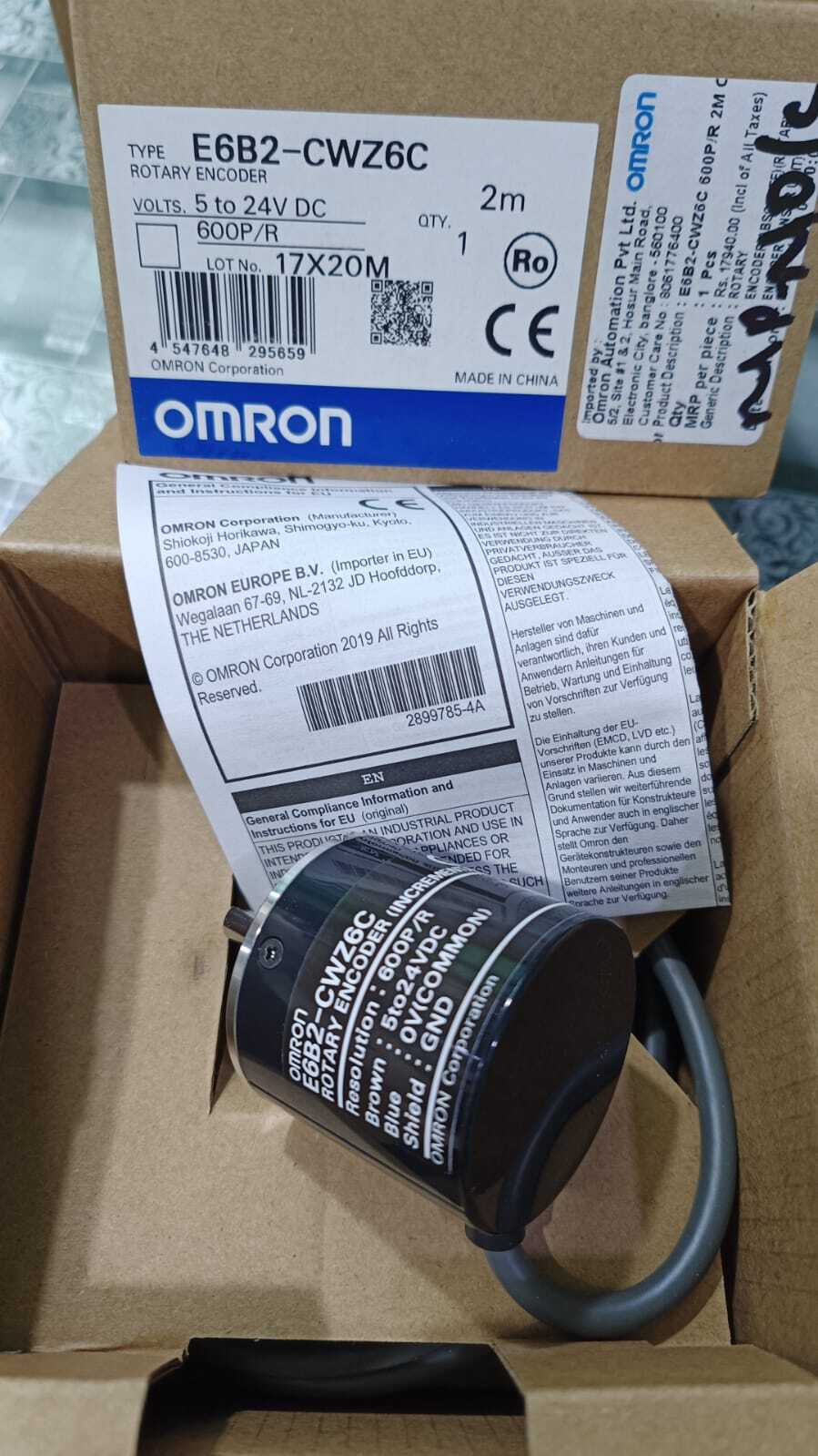 OMRON ROTARY ENCODER, E6B2-CWZ6C 600P/R