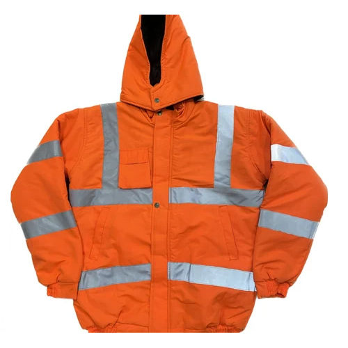 Hi Visibility Winter Safety Jacket - Color: Orange