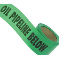 Pipeline Warning Tape - Polyethylene Material, Green Color | High-visibility Warning Messaging For Underground Utilities Protection
