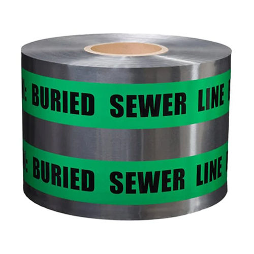 Aluminium Foil Detachabel Warning Tape - Color: Green