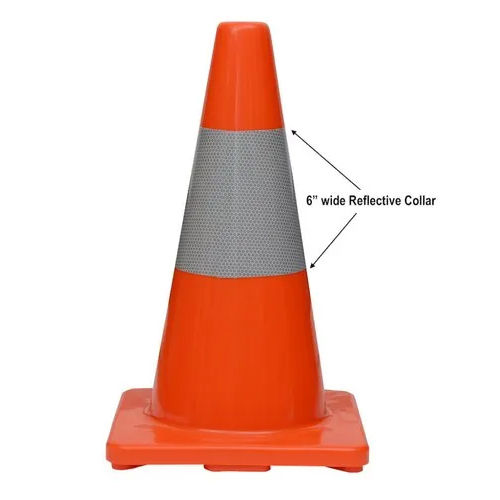 Orange Traffic Cone - Material: Metal