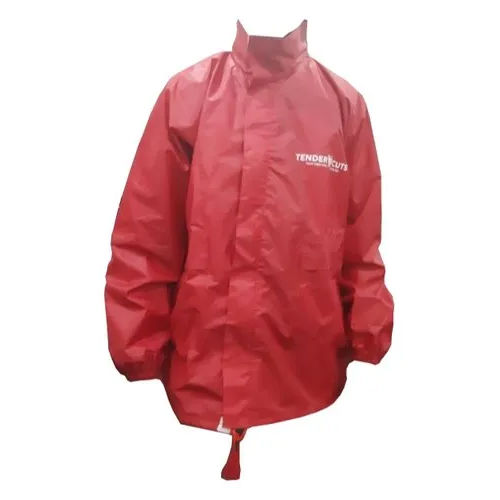 Coated Rain Coat - Color: Red