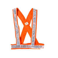 Led Reflective Cross Belt - Polyester Material, Bright Orange Color | Unisex, Reusable, Led Lights With Multiple Flashing Modes For Enhanced Visibility