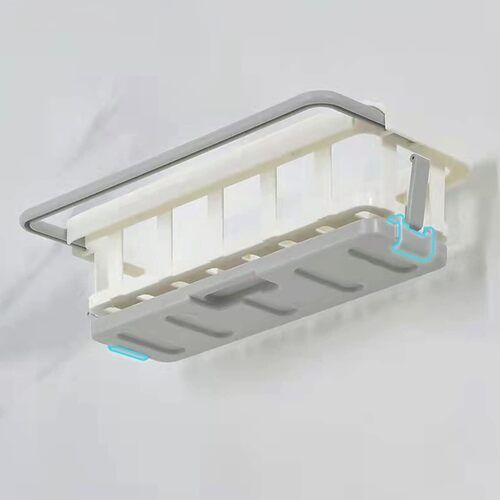 Mitsico Plastic Hanging Drain Rack Retractable Storage Rack Sponge Drain Tray