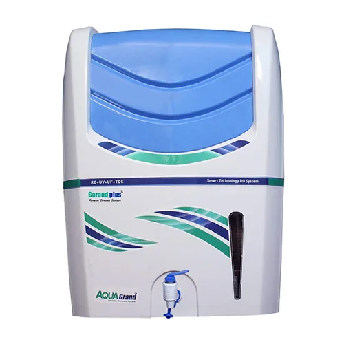 White Blue Grand Plus Aquagrand Aquacrux 14 Stage Alkaline 12 L RO + UV + UF + TDS Water Purifier