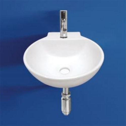 Jet-4009 Ceramic Wall Mounted Wash Basin - Color: White