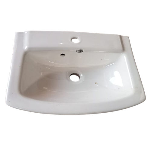 Square Wall Mounted Wash Basin - Color: White