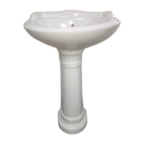 Repose Pedestal Wash Basin - Color: White