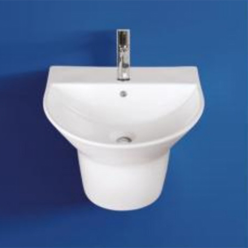 Wall Mounted Half Pedestal Wash Basin