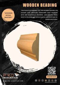 Auditorium Wooden Beading - High-quality Wood, Customizable Lengths And Widths, Brown Finish | Durable, Fire Resistant, Easy-to-install With Nails Or Adhesive