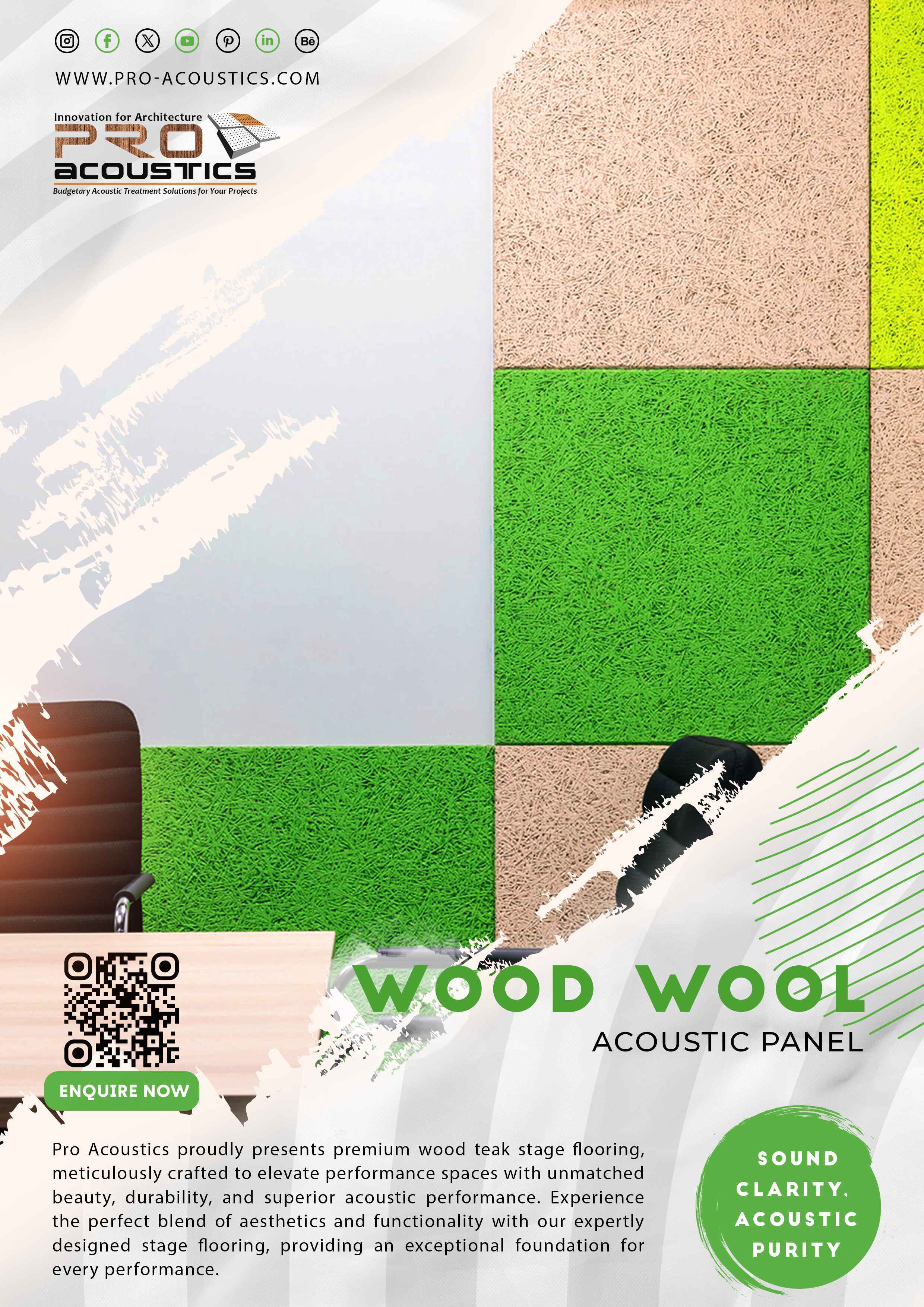 Auditorium Timberwool Wood fiber Panel