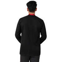 Mens Red Piping Black Chef Coat