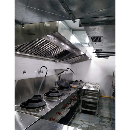 Commercial Kitchen Air Duct System - Color: Silver