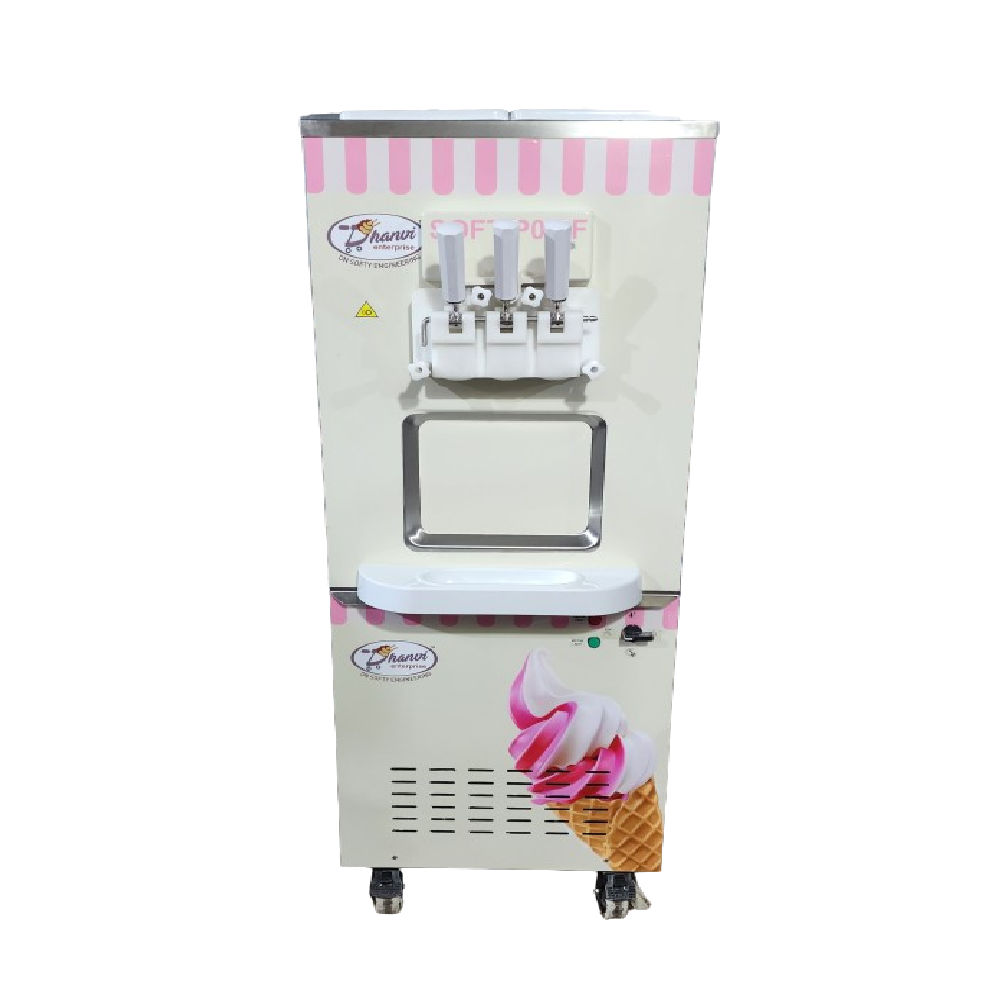 Dual Flavor Softy Ice Cream Maker by Manufacturer - Easy Operation