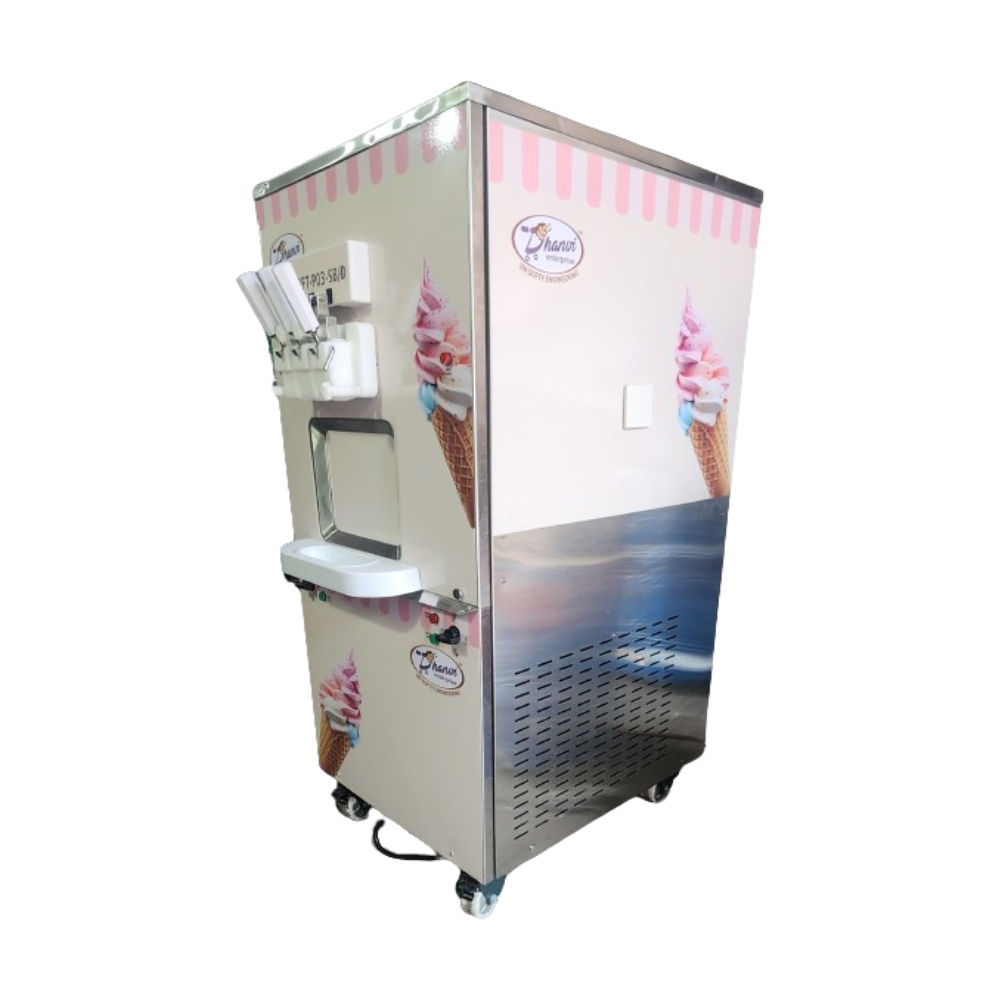 Touchscreen Softy Ice Cream Vending Machine - Customizable Options