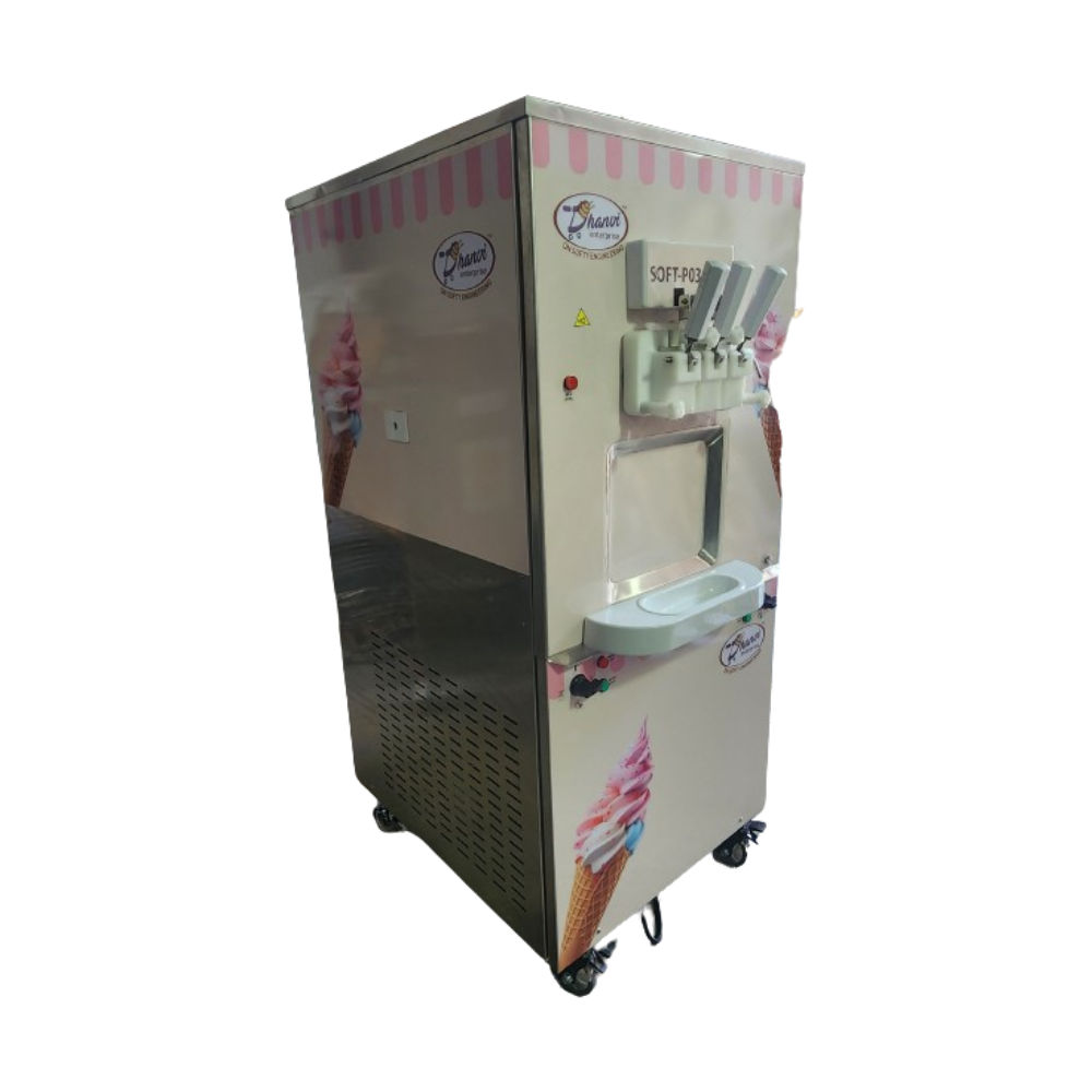 Touchscreen Softy Ice Cream Vending Machine - Customizable Options