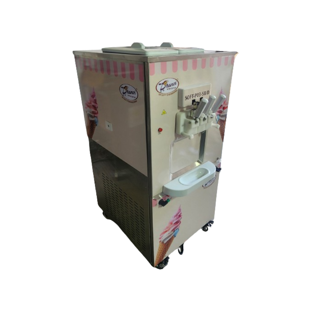 Dual Flavor Soft Serve Gelato Ice Cream Machine - Mix Function Included