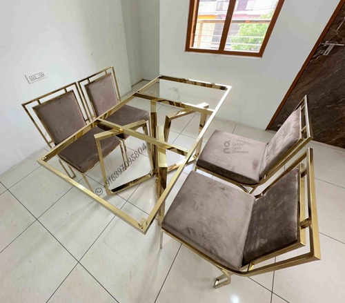 Gold coated Metal Dining Table frame