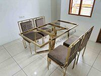 Gold coated Metal Dining Table frame