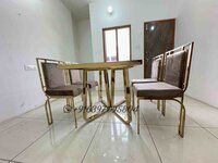 Gold coated Metal Dining Table frame