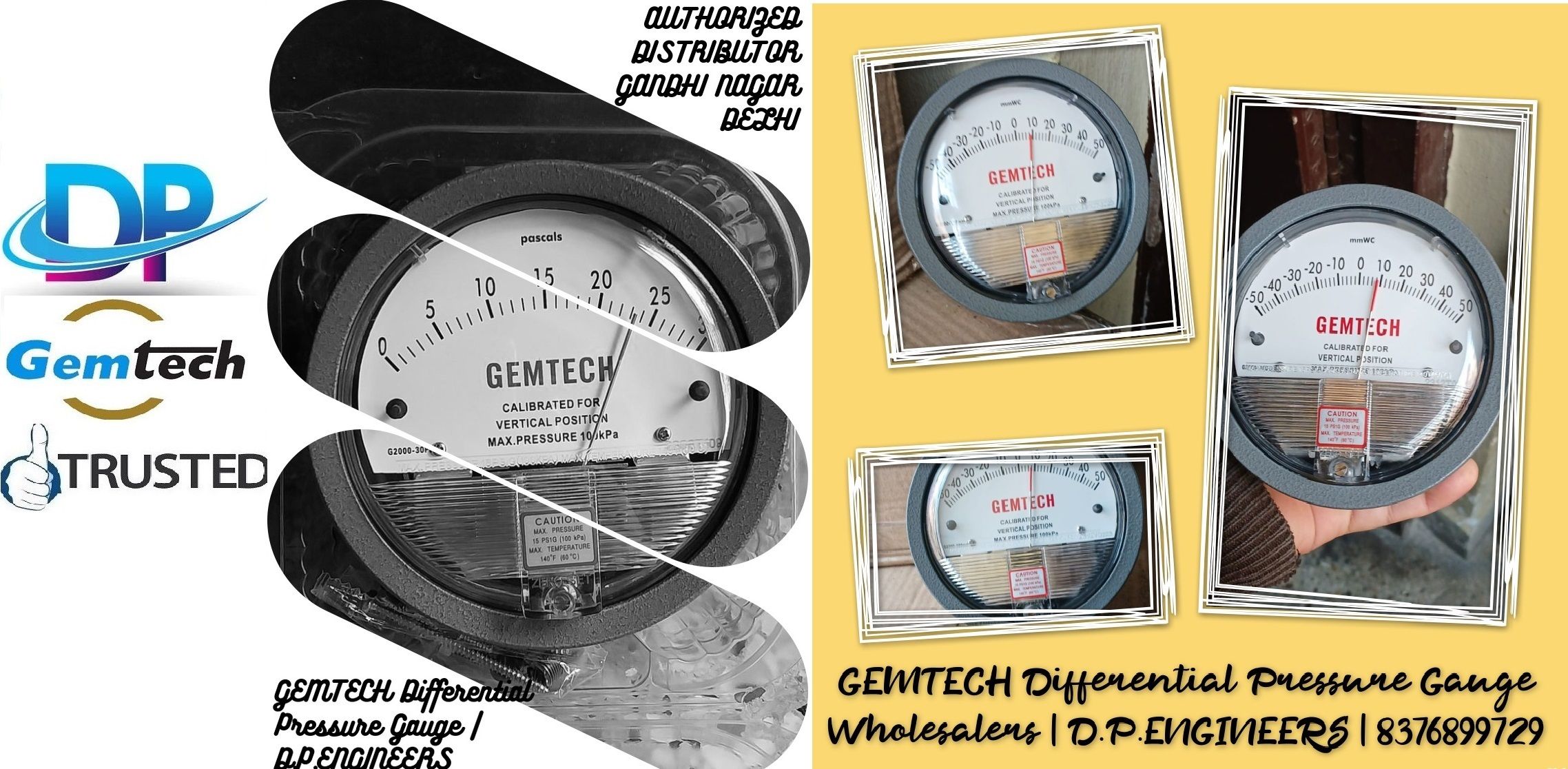 GEMTECH Differential Pressure Gauge Delhi From Nizamabad Telangana India