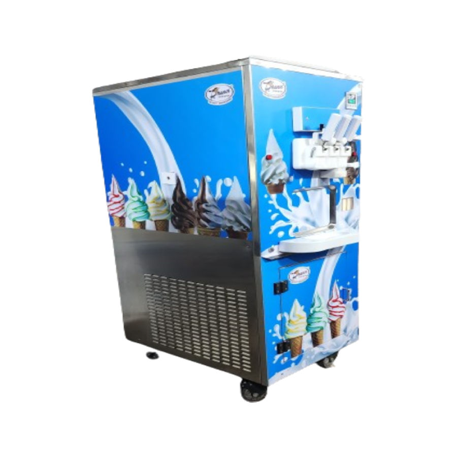 High-Tech Softy Ice Cream Vending Machine - Efficient Cooling & Serving