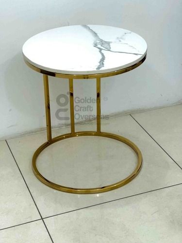 Marble Top Side Table - Assembly: No Assembly Required