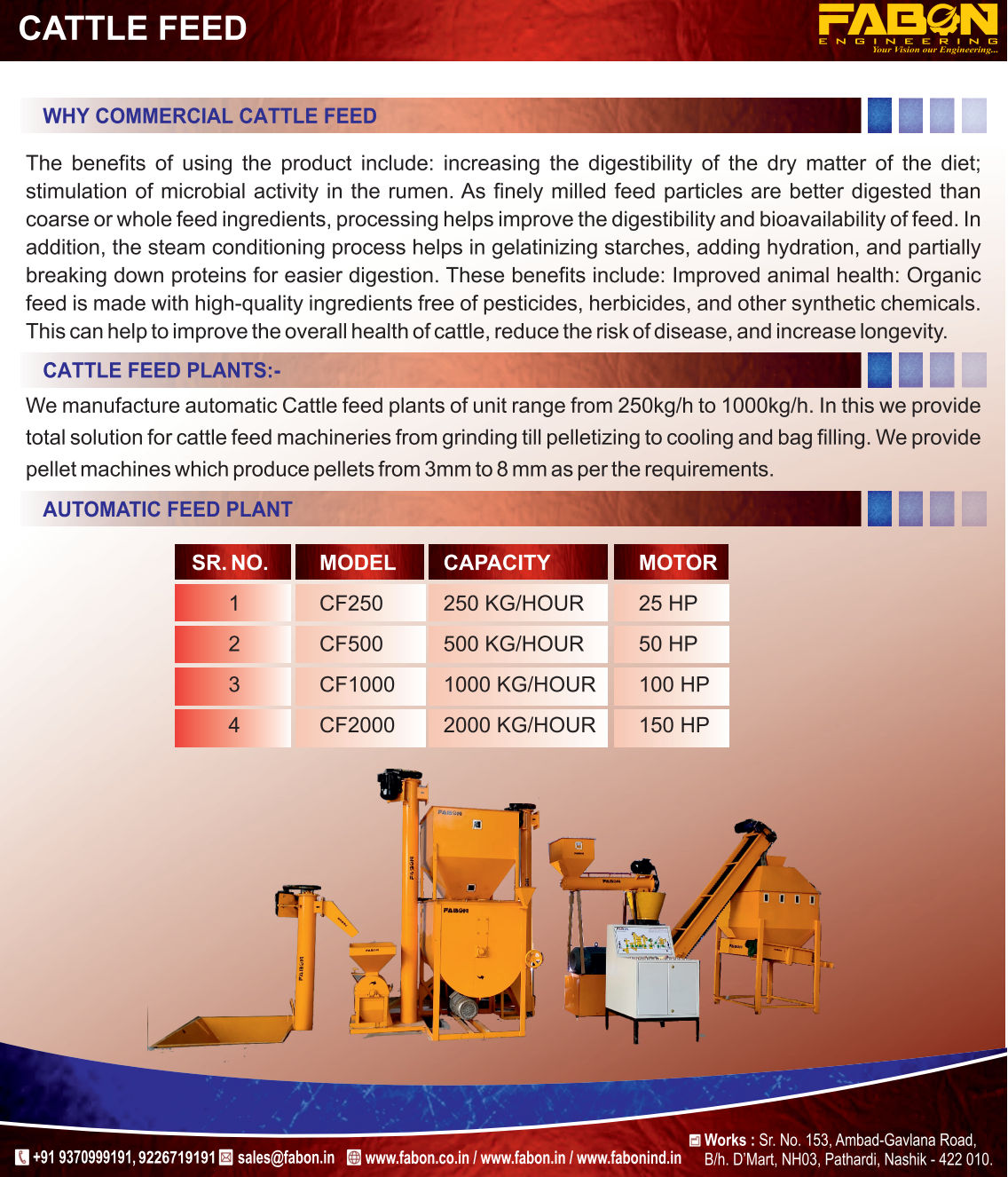 CATTLE FEED PELLET MACHINE 750-800 KG HOUR