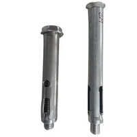 Stainless Steel Anchor Bolts - 2 Inch, Grey Color, Round Head Type, Polished Finish | Durable Solution for Industrial Applications