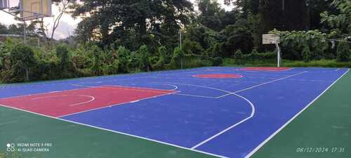 Basketball Court Flooring - Color: Green Blue