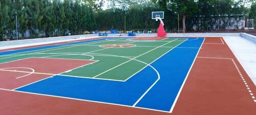 Acrylic Synthetic Basketball Court - Color: Green