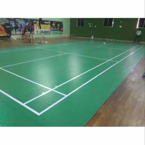 Badminton Vinyl Court Flooring - Color: Green