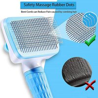 Mitsico Square Pet brush Self Cleaning Slicker Brush, Pet Grooming Shedding Brush for Dogs and Cats