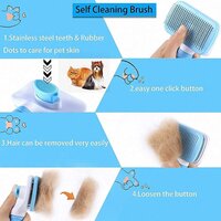 Mitsico Square Pet brush Self Cleaning Slicker Brush, Pet Grooming Shedding Brush for Dogs and Cats