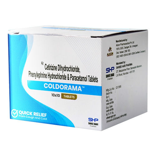 Cetrizine Dihydrochloride And Paracetamol Tablets - Drug Type: General Medicines