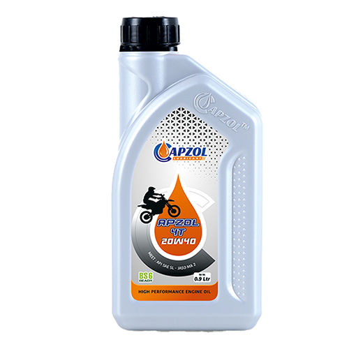 Apzol 4T Sae 20W-40 0.9Ltr Bike Engine Oil - Application: Automobile Industries